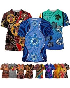 Newest Fashion Menwomen Aboriginal Indigenous Turtle Dot Painting Art 3D Print T Shirt Vertigo Hypnotic Vortex Funny Short Tees