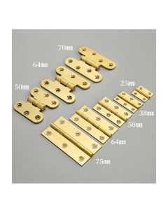 1Pcs Brass Bronze Color 1/1.5/2/2.5/3/4 inch Vintage Copper   Jewelry Box Furniture Hardware Fitting Pure Brass Bearing Hinges