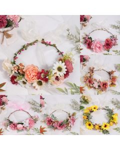 1 Super Sensens Department Simulation Flower Seaside Resort Shooting Headdress Wreath