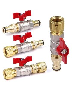 1/2" Brass Ball Valve Hose Adapter 16mm Pacifier Quick Connector for Garden Irrigation Watering Fitting Extender Coupling  Joint