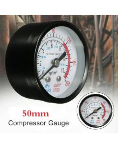 1/4" Thread 0-180PSI 0-12Bar Accurate For Air Pressure Measurement 1/4 Thread 50mm Pressure Gauge For For Air Compressor