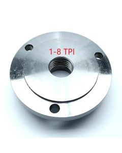 1-8 1" x 8 TPI Spindle Thread Flange Back Plate Adapter Wood Lathe Use Metal Chuck K11-80 K12-80 K11-100 K12-100 K11-125 K12-125