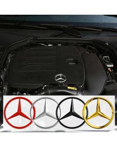 70mm Car Front Engine Emblem Logo Stickers Accessorie For Mercedes Benz C E S Class W204 W205 W212 W213 W211 W220 W222 W221 CLS
