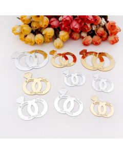 Custom Wedding Place Card Tags Personalized Ring Diamond Bridal Name Signs Acrylic Sticker Souvenirs Party Decor Favor Gift