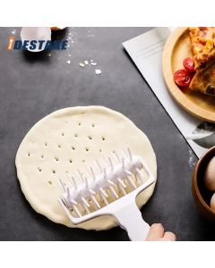 Pizza Roller Pin Pizza Cookies Baking Tools Plastic Dough Roller Pastry Pie Needle Wheels Cutter Sewing Machine Bread Hole Punch