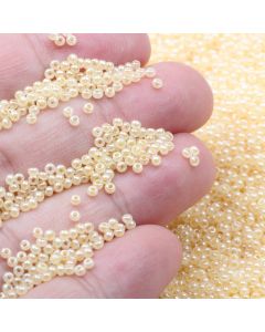 2mm  Jewelry Making DIY Seed Bead Cream Color shiny pale glass beads Opaque Seed Beads 10g 1300PCS  High Quality GSB-C