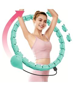 21/24/27/30 Knots Weighted Hula Circle Sport Hoops Weight Loss Plus Size Smart Exercise 2 in 1 Adjustable with Detachable Knots