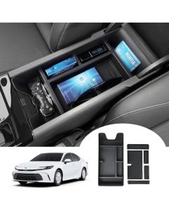 Center Console Organizer for 2025 Toyota Camry Accessories Armrest Storage Box Secondary Insert Tray with Anti-slip Mat