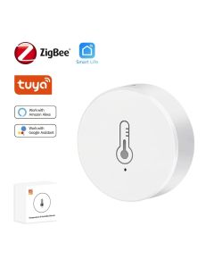 Tuya Zigbee 3.0 Temperature And Humidity Sensor Remote Monitor By Smart Life APP Battery Powered Work With Alexa Google Home