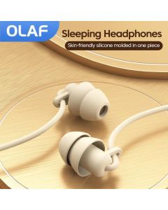 OLAF Silicone In-ear 3.5mm Jack Wired Earphones Handsfree Sleep Headphones With Cable Earbuds In-line Control Headset With Mic