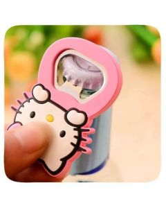 Sanrio Hello Kitty Cute Cartoon Silicone Wine Opener Pink Girly Heart Beer Bottle Opener My Melody Fridge Magnet