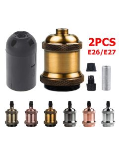 2pcs retro lamp holder Edison screw lamp holder E27/E26 bulb holder DIY ring lamp holder