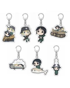Fashion Anime Girls Last Tour Keychain Kawaii Chito and Yuri Cartoon Figures Acrylic Pendant Key Chain Backpack Bag Ornament