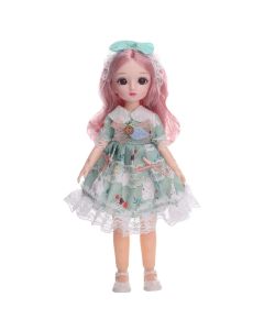 Full Set 1/6 Doll 30cm Anime Bjd Reborn Kawaii Girls Dress Up DIY Toys 23 Joint Movable Body With Clothes Skirt Hat Headdress