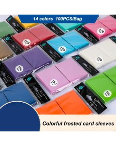 62x89mm 100PCS/Set Solid Matte Trading Card Sleeves Top Loading Japanese Size Card Protector for YGO