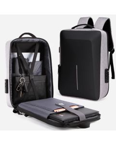 Men's Casual Hard Shell Backpack Anti-theft Backpack High Capacity Travel USB Charging Bag Fasion Business Computer Bag For Male