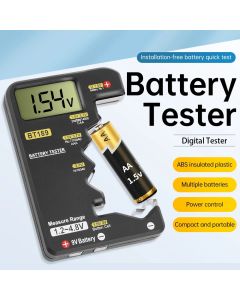 BT189 Ultra-small Battery Tester 9V AAAAA Button Cell Universal Household LCD Digital Display Battery Tester Power Bank Detector