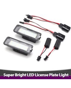2pcs LED License Number Plate Light Lamp  For VW Passat B6 CC Eos Golf 4 5 6 7 MK7 Polo Superb Seat Leon Altea Car Lamp