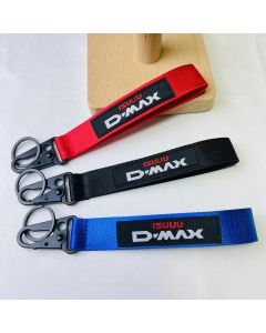 Car Keychain Nylon Woven Label Keyring Cool Short Lanyard JDM Key Tag Ornaments For ISUZU DMAX Pickup Truck Auto Accessories