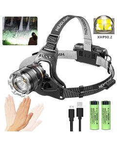 XHP90.2 Super Powerful Headlamp Rechargeable Head Flashlight High Power Head Lamp 1000Meters Headlight 2*18650 Fishing Lantern