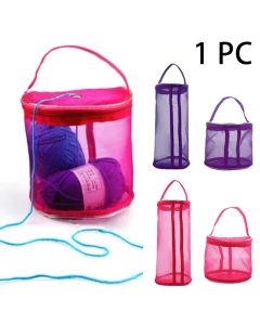 1 PC，Portable Yarn Storage Bag Hollow Mesh Knitting Wool Yarn Bags Crochet Yarn Handbag Organizer Weave Tools Sewing Accessories
