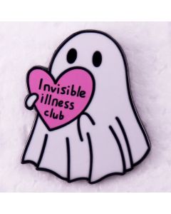 Invisible Illness Club Member Ghost Enamel Pin Hidden Disability Awareness Badge Spoonie Chronically Ill Jewelry Decorate