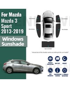 For Mazda 3 Sport Hatchback 2013-2019 Car Window Sunshade Magnetic Curtain Sun Shade Visor Net Mesh Protect Kids