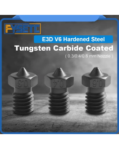 FYSETC E3D V6 Hardened Steel Tungsten Carbide Coated Nozzles High Temperature Resistance and High Quality 3d Printer Parts