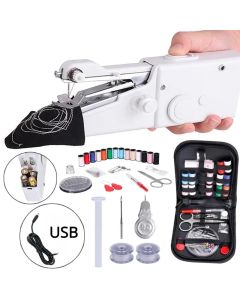 Portable Manual Sewing Machine Handheld Rope-free Electric Quick Build DIY Apparel Supplies Arts Crafts Home Garden Embroidery