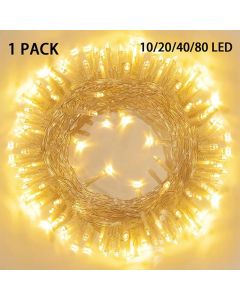1Pack 10/20/40/80 Led Battery Powered String Lights Waterproof Fairy Lights For Bedroom Garden Party Christmas Tree Decorations