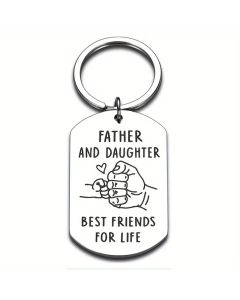 Father's Day gift for daughter to father, Father's Day gift. Stainless steel keychain