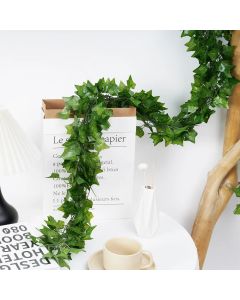 1 piece 2.0M Home Decor Artificial Ivy Leaf Garland Plants Vine Fake Foliage Flowers Creeper Green 72pcs Leaf Ivy Wreath