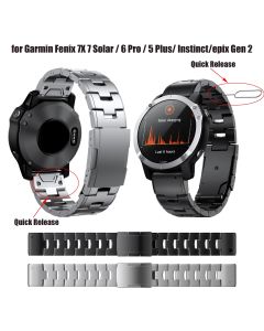 22 26mm Quick Fit Titanium Metal Watch Band for Garmin Fenix 7X/7 Solar/6X/6 Pro/5 Plus/epix Gen2/Instinct 1/2 Watchband Strap
