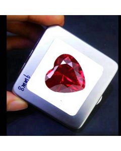 Natural Red Ruby 12x12mm 10.5Cts Sri-Lanka AAAAA+ Ruby Heart Shaped VVS Loose Gem For Jewelry Making Precious Stones