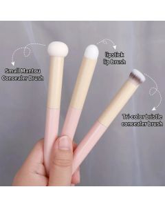 3Pcs Soft Mushroom Sponge Head Makeup Brushes,Concealer Brush Lipstick Lip Powder Puff ,Foundation Contour Cosmetic Tools