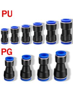 10PCS Pneumatic Fittings Quick Connector Air Plastic Hose Tube Connectors PU PG 4mm 6mm 8mm 10mm 12mm Push Into Pluglug