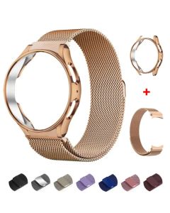 Case+Strap For Samsung Galaxy Watch 6/5/4/4 Classic 44mm 40 46 42mm No Gaps Metal Bracelet Milanese Loop Galaxy Watch 5 Pro Band