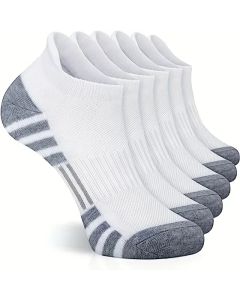 6/12/18Pairs Ankle Athletic Running Socks Cushioned Cotton Breathable Low Cut Sports Tab Socks For Men And Women
