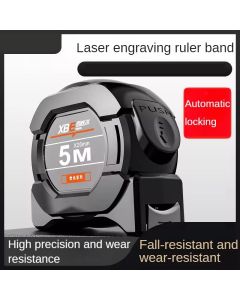 Self locking Steel Tape measure black Fluorescent tape 5M High precision Thickened Wear-resistant Fall resistant Measuring Tape