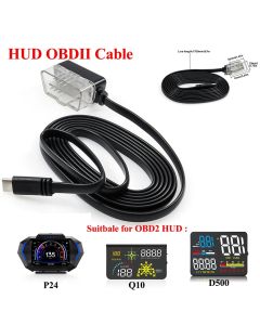 For HUD P24 Car Head Up Display Cable Type-C Connecting Cable OBDII Adapter Driving recorder Cable Automobile Accessories