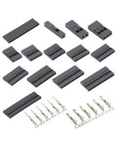 TJC8 Dupont Plastic Shell Plug 2.54mm Single Row Dupont Connector 1P/2P/3P/4P/5P/6P/7P/8P/9P/10P/11P/12P/20P Housing Female Pin