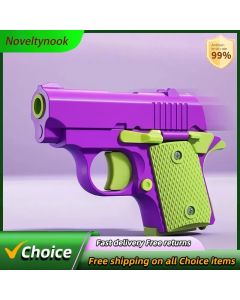 UNGH 3D Gravity Gun Straight Jump Mini Pistol Model Anti-stress Fidget Toys Children Push Card Stress Relief Toy for Kids Adult