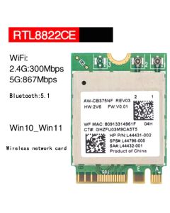 RTL8822CE 5G Dual-band Gigabit Built-in Wireless Network Card 5.1 Bluetooth M.2 1200M Suitable for Desktop Laptop Computers