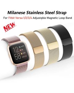 Milanese Strap for Fitbit Versa 1/2/3/4 Band Replacement Wristband Metal Stainless Steel Magnetic Loop Bracelet Accessories