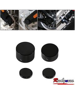 Gloss Black Front Rear Axle Nut Caps For Harley Softail 2018-2023 Street Bob Breakout Fat Boy Low Rider FXBB Heritage Classic