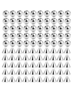 100pcs 16G 3mm Replacement Spare BALLS  SPIKES Labret Barbell Bar Piercing Attachments 16g DIY Stainless Steel Body Jewelry