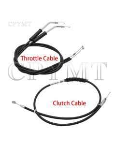 Fit For Harley Motorcycle Black Lengthened Throttle Cable Wires Clutch Cable Sportster Road King Iron XL 883 N/L XL1200 X/ V/C/T