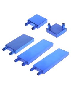 Aluminum Water Cooling Block Liquid Water Cooler Heat Sink System for PC Computer Radiator Endothermic Head Blue