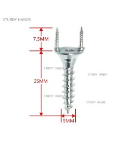 100PCS stainless steel skirting line nails double headed Y-shaped seamless screws woodworking specific sheep horn nails