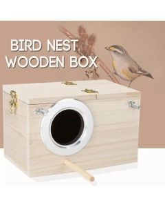 Bird Breeding Box Cage Nest For Parrot Nesting House Wooden Lovebirds Finch